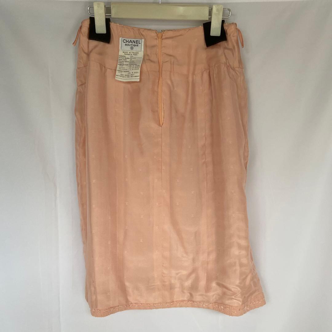 【極美品】シャネル　スカート サイドCCボタン❣️桜ピンク❣️入卒式も38