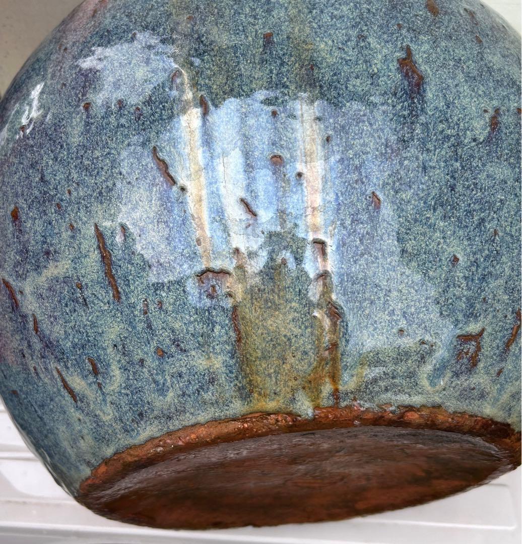 中国　鈞釉大壺　送料込み0816