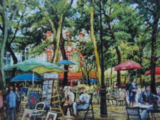 深沢昭明、【パリ・テルトル広場の画家達】、希少な画集画