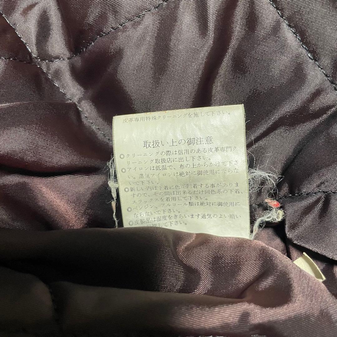 大きいサイズ【LUAU】羊革 本革 ラムレザーシングルライダースジャケット 黒L