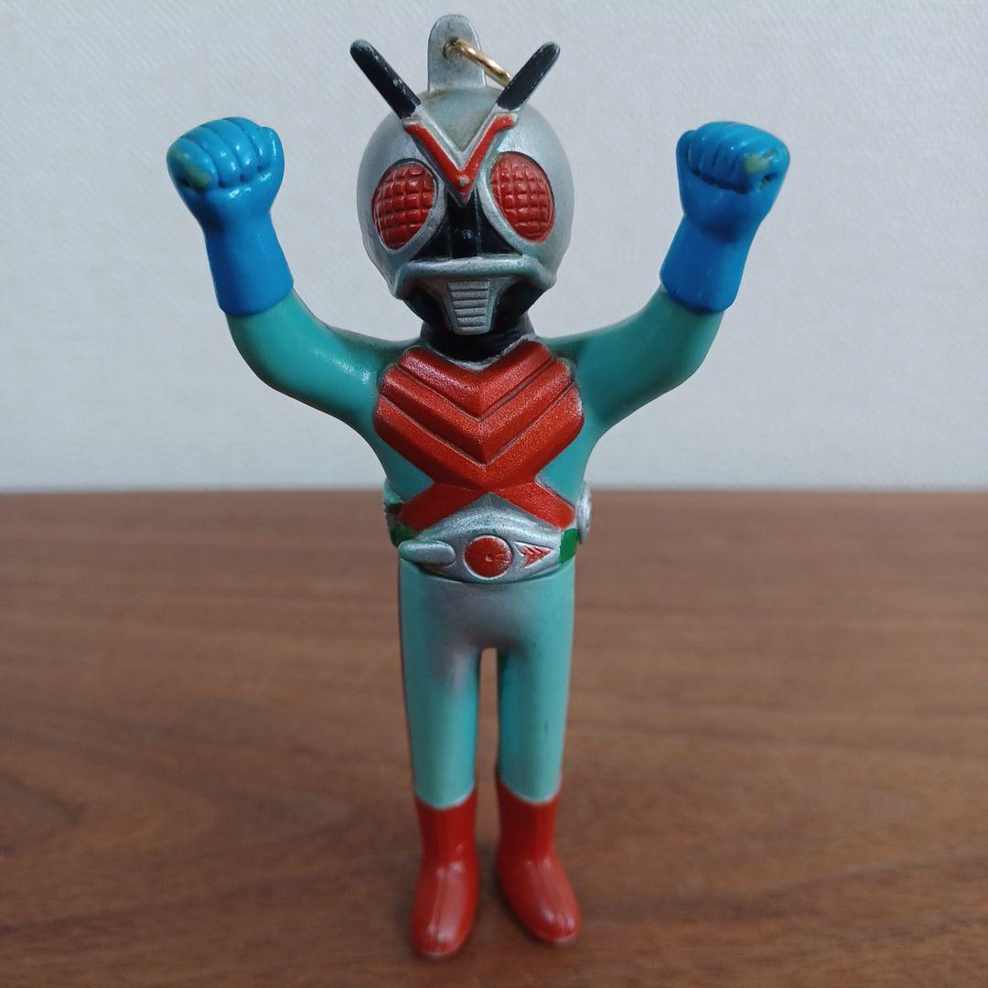 当時ものポピー製 仮面ライダー希少ソフビペンダントトップ（チェーン無）5点セット