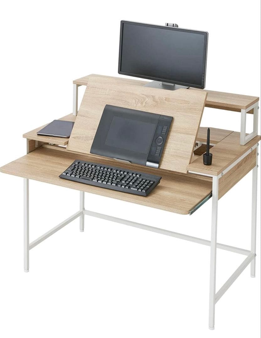 LOWYA ロウヤ パソコンデスク クリエイターデスク 液晶タブレット机