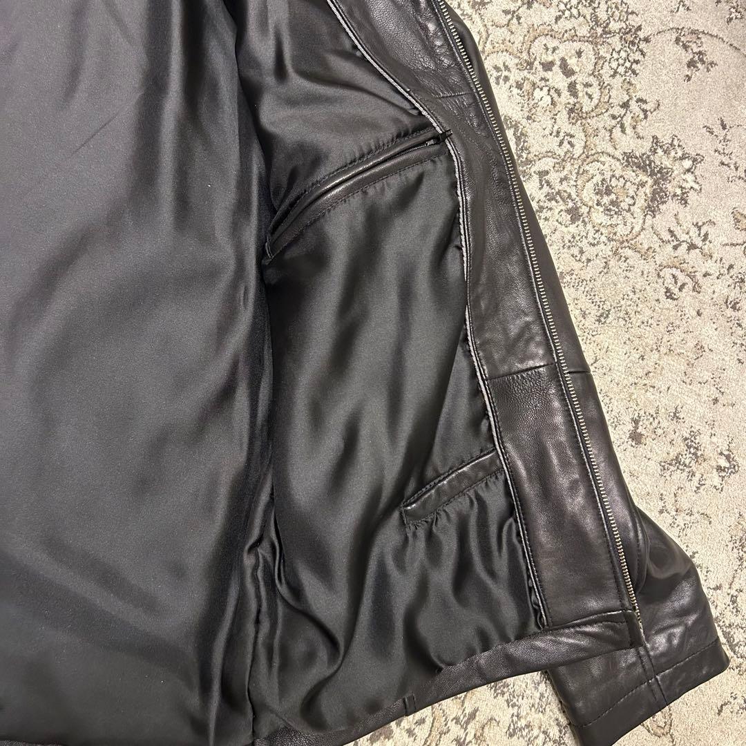  カルバンクライン レザー シングルライダースジャケット