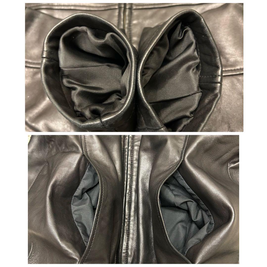  カルバンクライン レザー シングルライダースジャケット