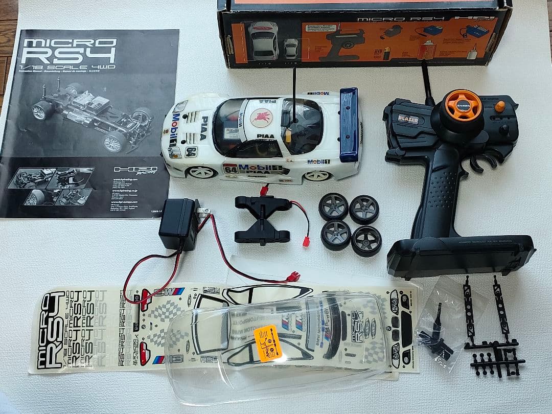 HPI マイクロRS4 1/18 RC フルセット　ボディーNSX予備BMW