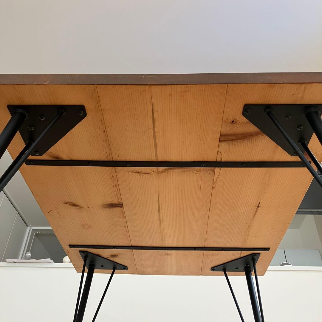 無垢材ダイニングテーブル　アイアン脚◎