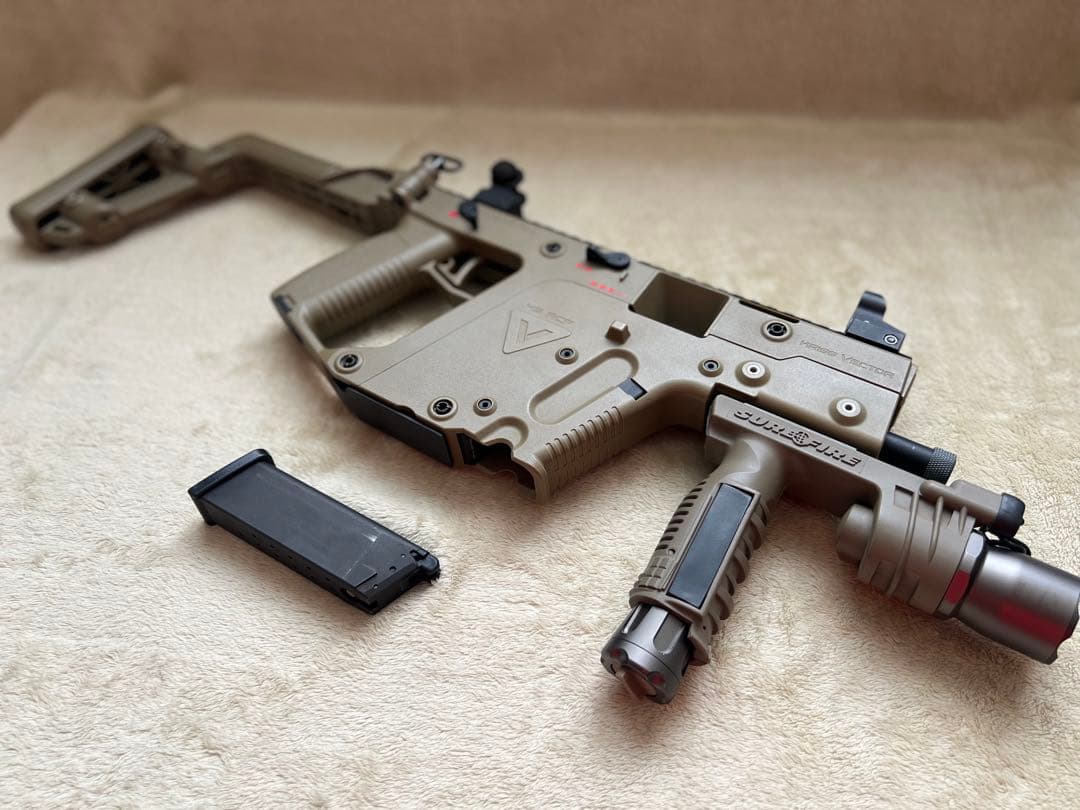 【オマケ付き】KSC クリス ベクター TAN ガスブローバック