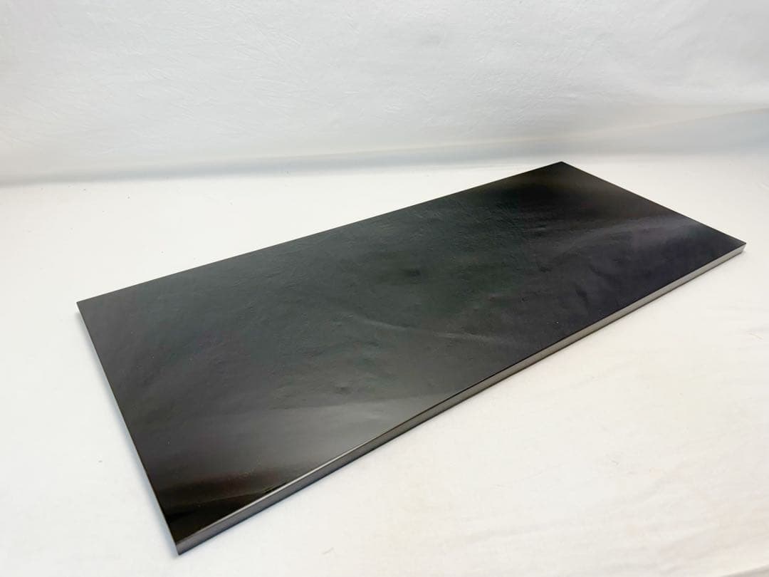 未使用 茶道具 塗師 大徹作 輪島塗 漆長板 壱双 共箱