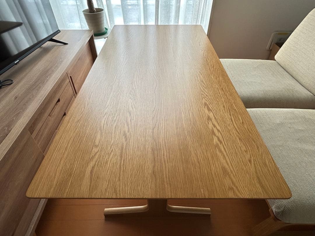 【美品／引取限定】無印良品／ダイニングテーブル＋チェア２脚セット