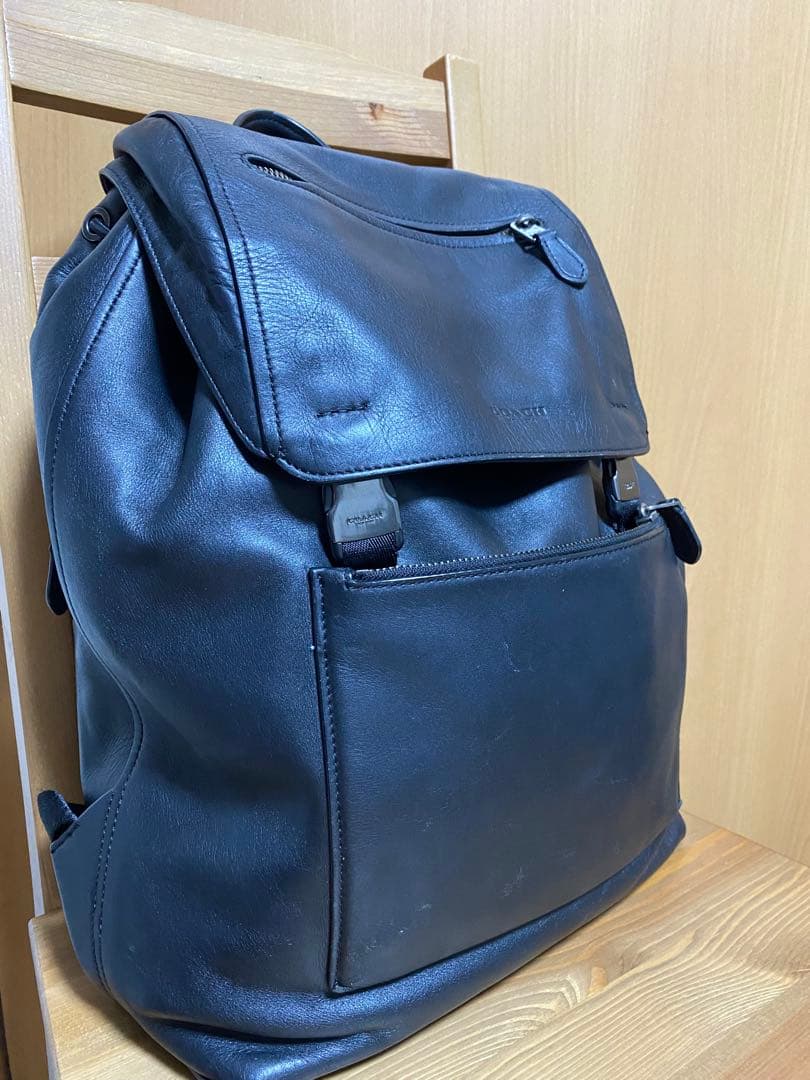 ポ*⭐様 COACH レザー ビジネスバッグ リュック ブラック