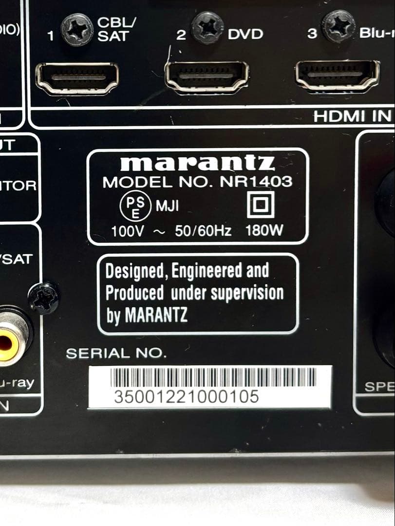 【動作確認済】MARANTZ AVアンプ NR1403 2012年製