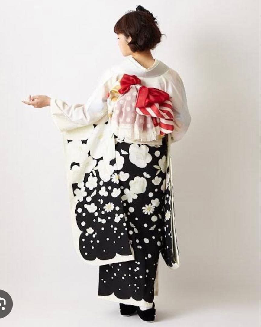 最終値下げです。ふりふ　振袖　しんしん雪うさぎ