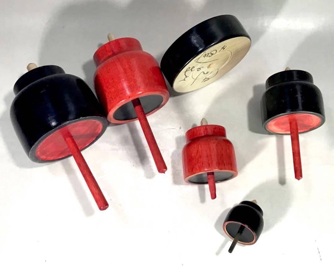 昭和レトロ 廃絶品 佐野つとむ 変わり 独楽 郷土玩具 江戸独楽 富士 こけし