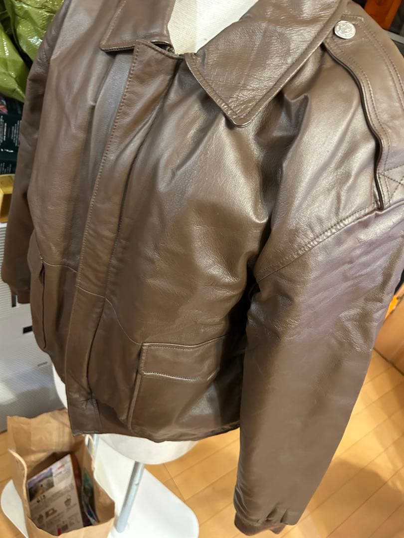 BOSS COFFEE レザージャケット Lサイズ　A2フライトジャケットタイプ