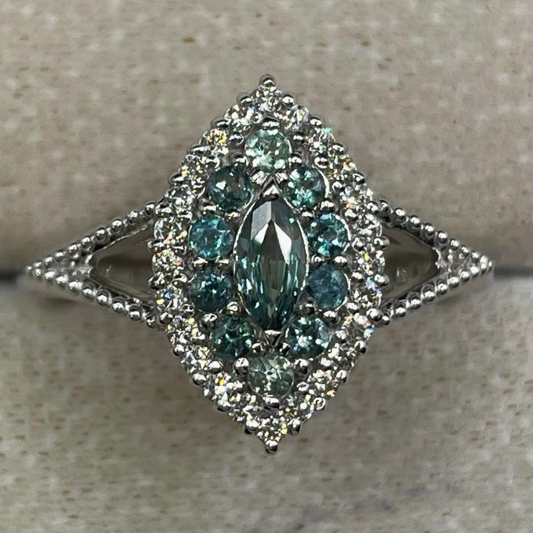 専用JL204★高級 アレキサンドライト0.4ct ダイヤ pt リング ソ付