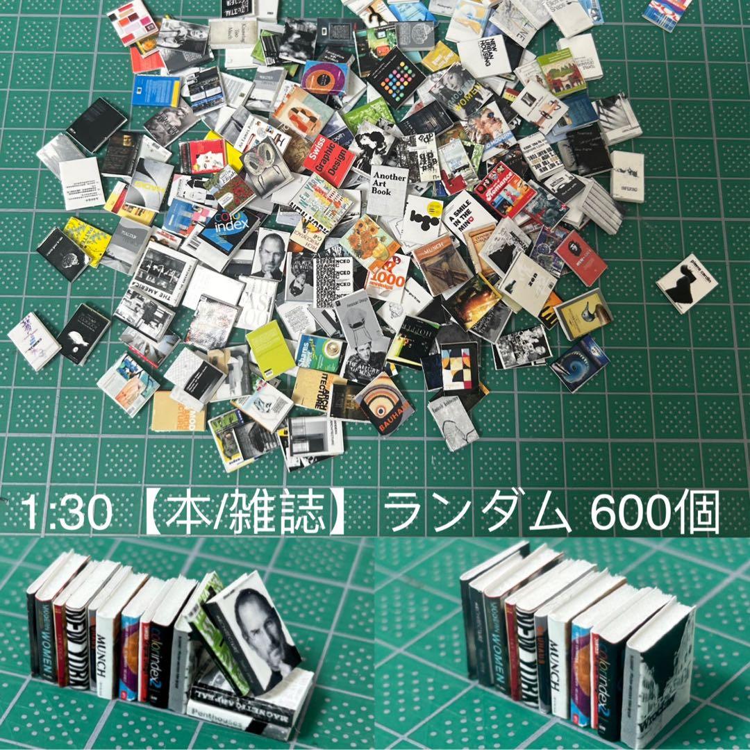 【600個】ランダム、模型用添景【本/雑誌】 1:30模型　建築模型
