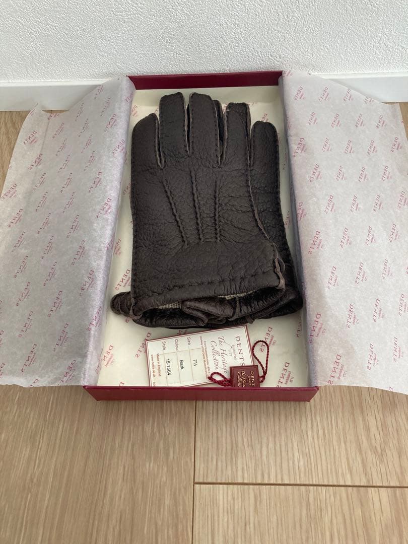 DENTS ヘリテージコレクション レザー手袋 7.5 Bark