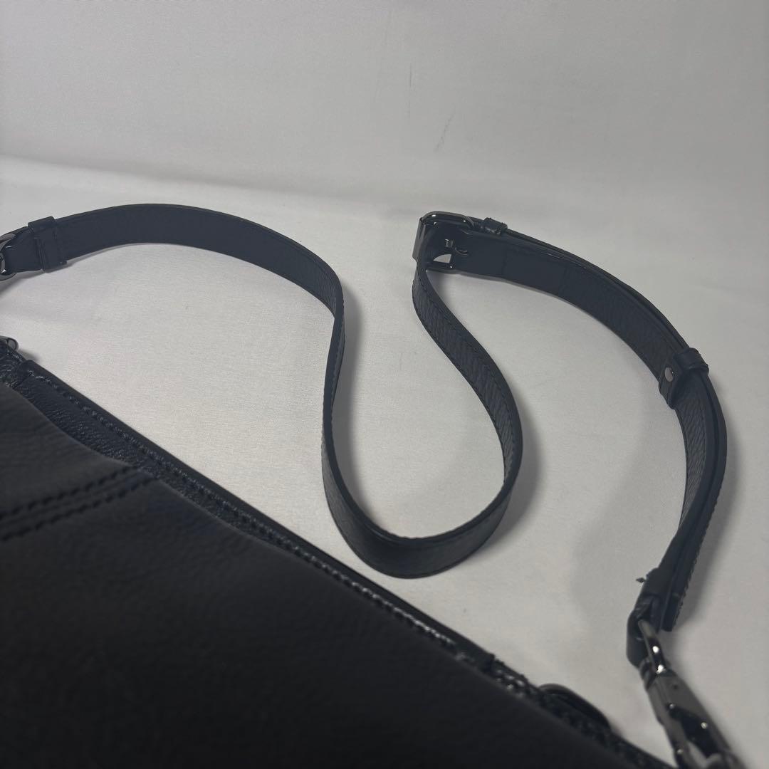 美品 土屋鞄 ショルダーバッグ 2way 斜め掛け クラルテ レザー ブラック