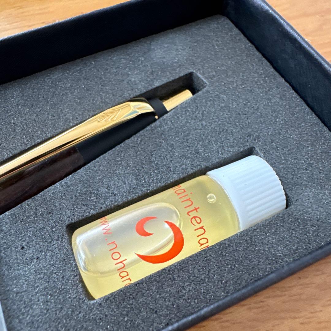 新品 野原工芸 シャーペン インドローズウッド 新型 ゴールド金具 付属品完備