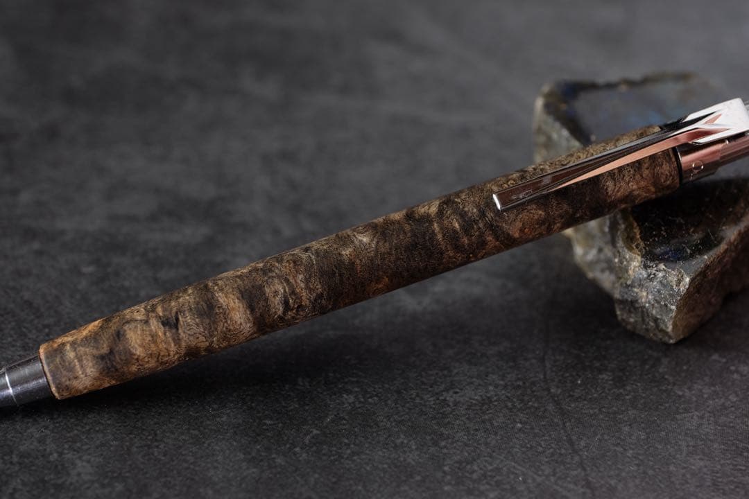 PG5木軸カスタム0199　高村杢工房 製図用シャープペンシル　花梨瘤　至高の黒