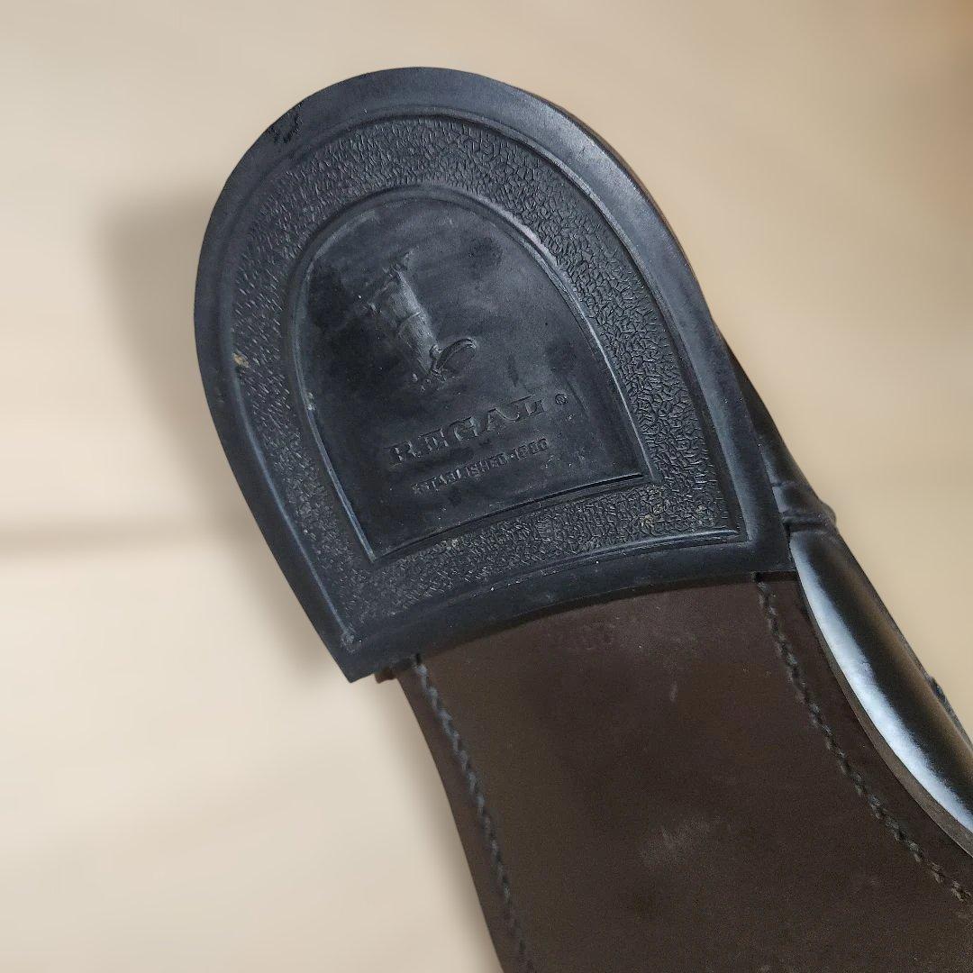 美品リーガル プレーントゥ J636 ブラック 25.5