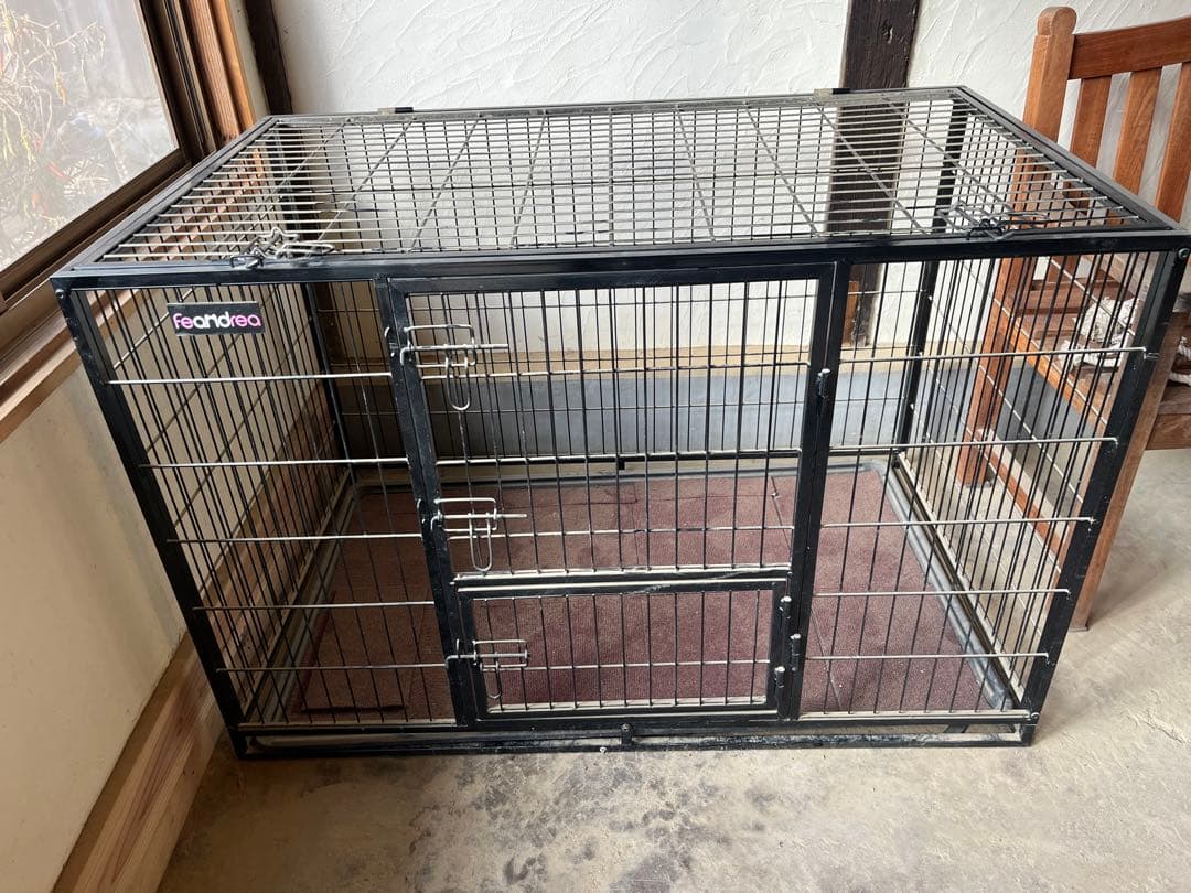 Fearndea 中型犬用ケージ 黒