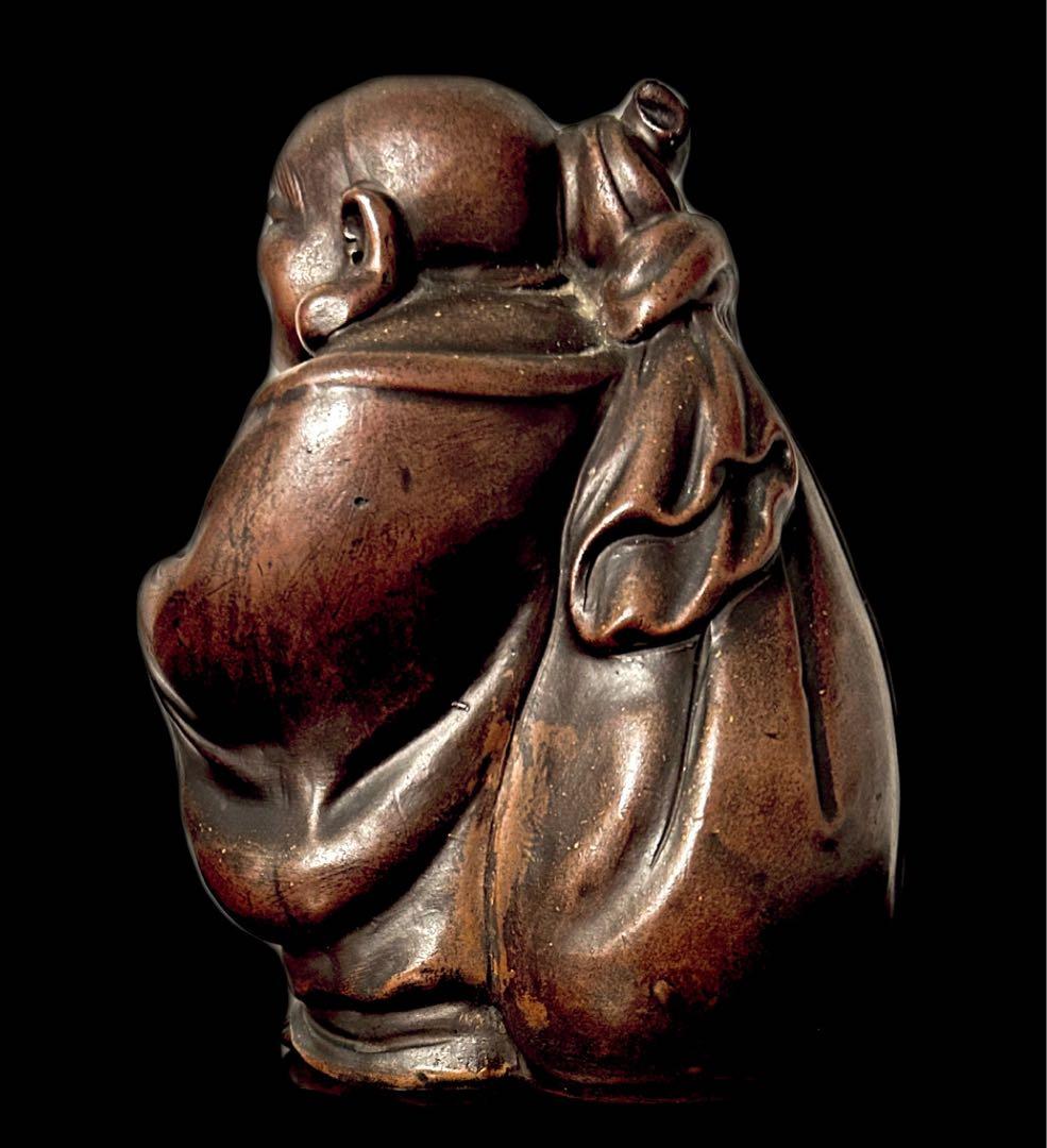 備前焼 岡山県 無形文化財 森陶岳 布袋像の置物