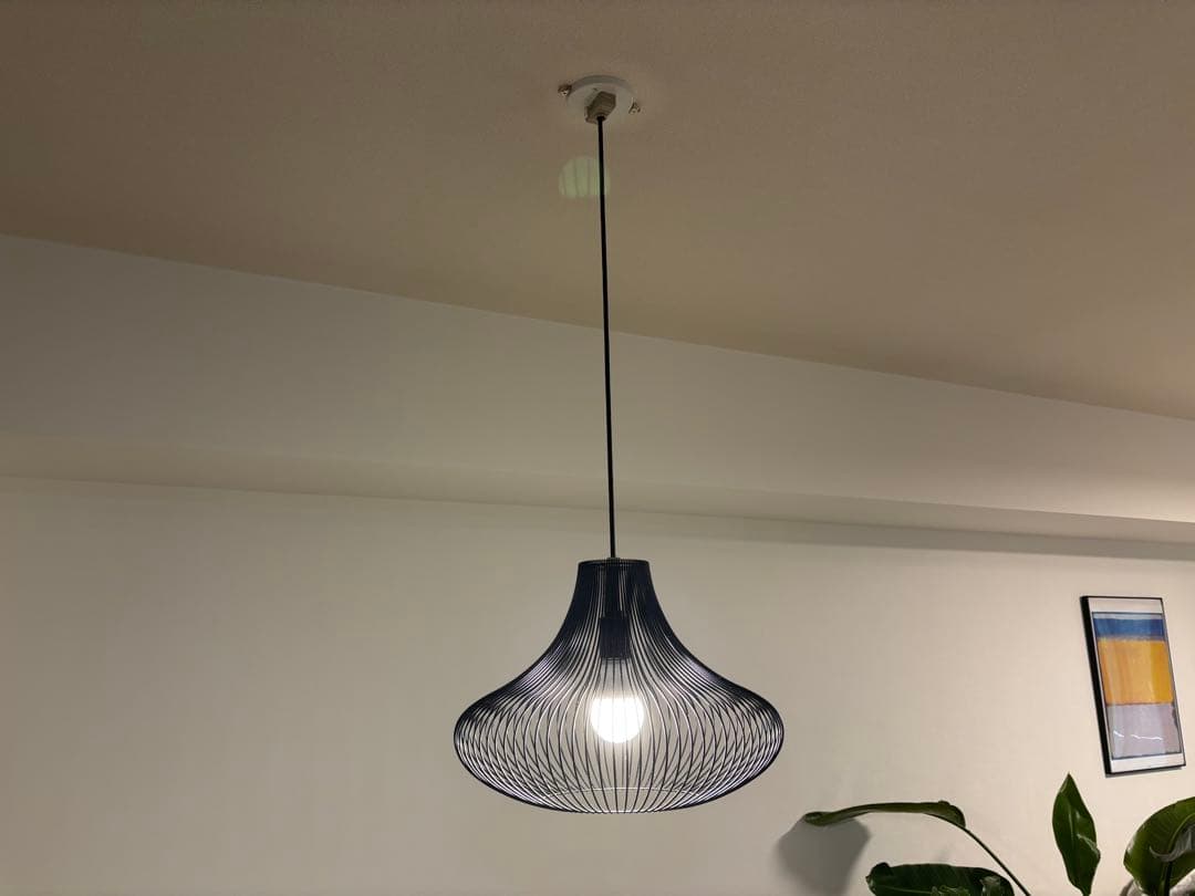 黒 ワイヤー構造 ペンダントライト