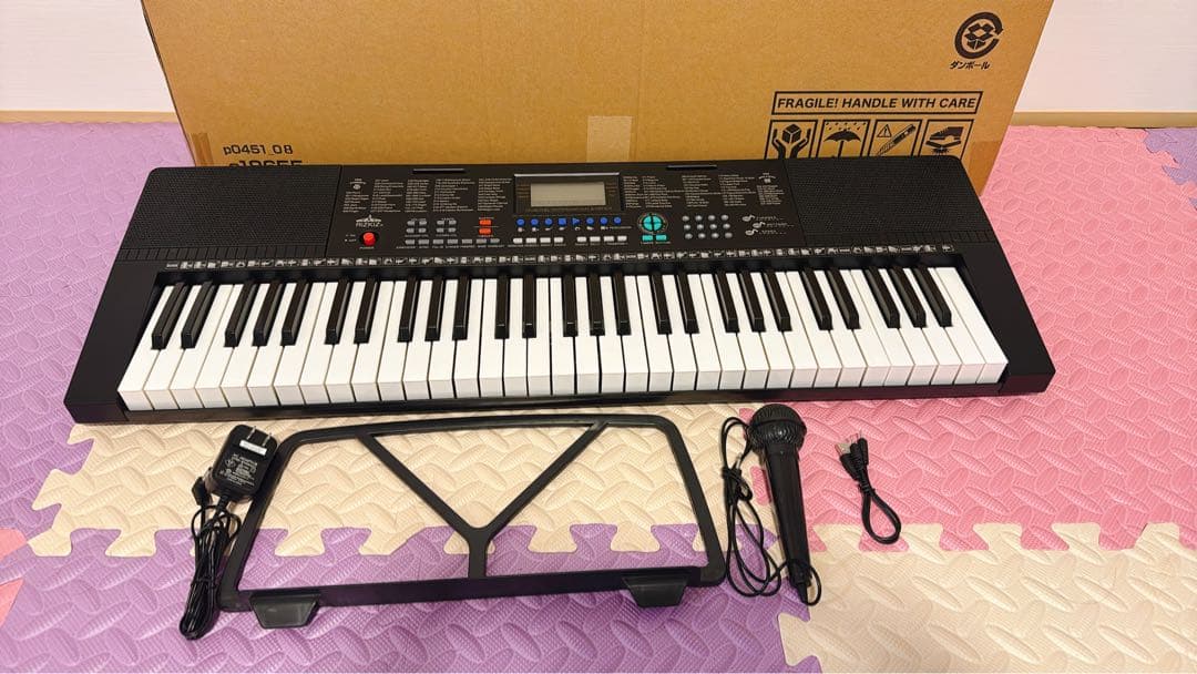 電子キーボード 61鍵盤 初心者 入門用 練習モード