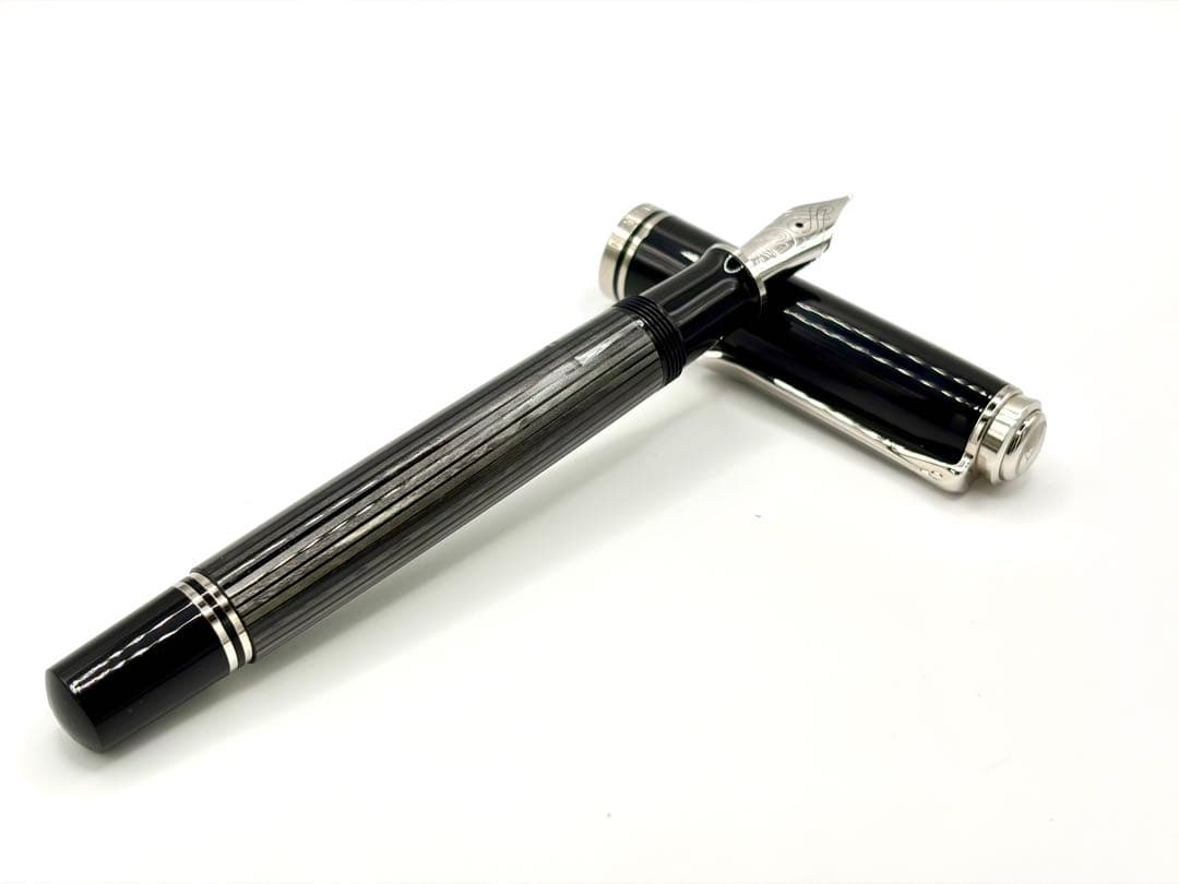 【美品】ペリカンスーべレーンM805ブラックストライプシュトレーゼ