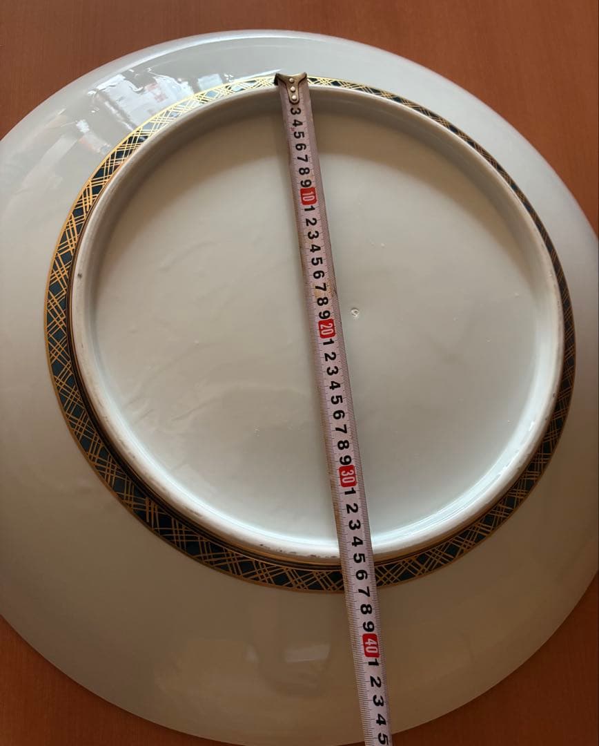 隆泉作　直径60cm 飾り皿　特大絵皿