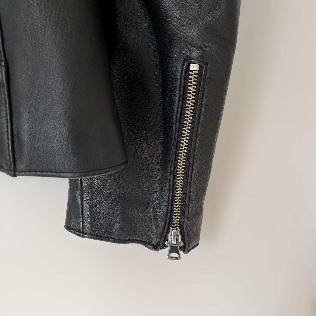 【極美品】ステュディオス ラムレザー シングル ライダース ジャケット L相当