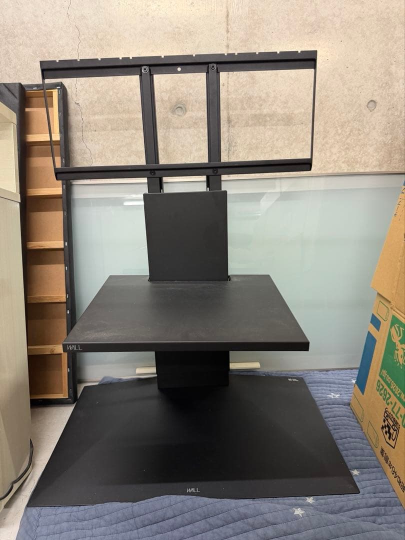 【組み立て不要】WALL テレビスタンド V3 ロータイプ 棚付き