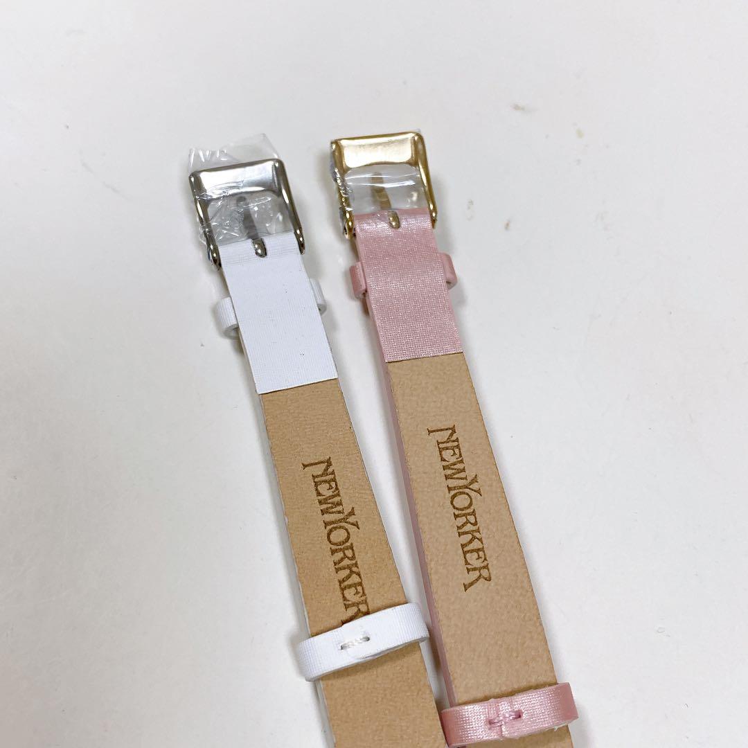新品・未使用・替えストラップ付きNEWYORKER アナログ時計 レザーベルト