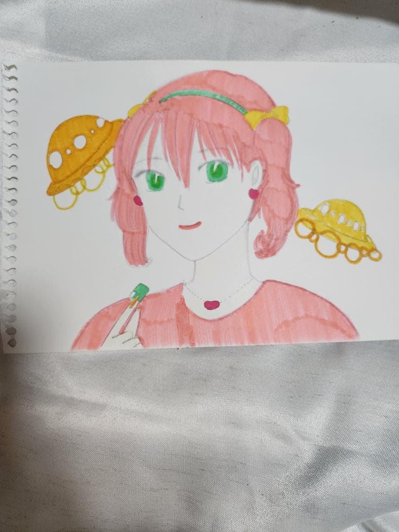 水彩色鉛筆 アニメキャラクターイラスト