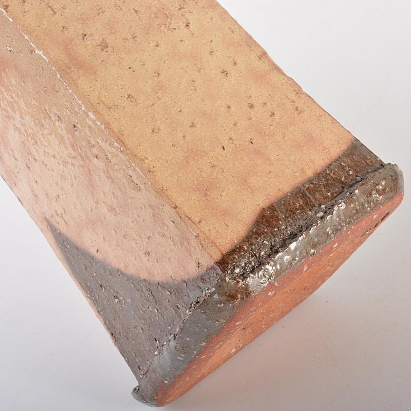 萩焼　十三代　田原陶兵衛作　菱花入　共布　共箱　V　R7158