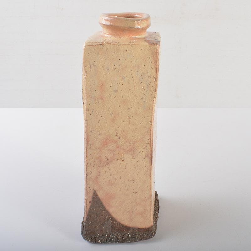 萩焼　十三代　田原陶兵衛作　菱花入　共布　共箱　V　R7158