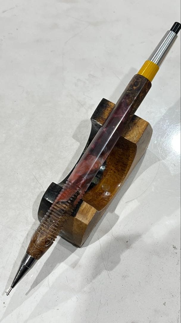 ぢゆ　pg5 ハイブリッドウッド9-9赤　六角軸　スリット加工