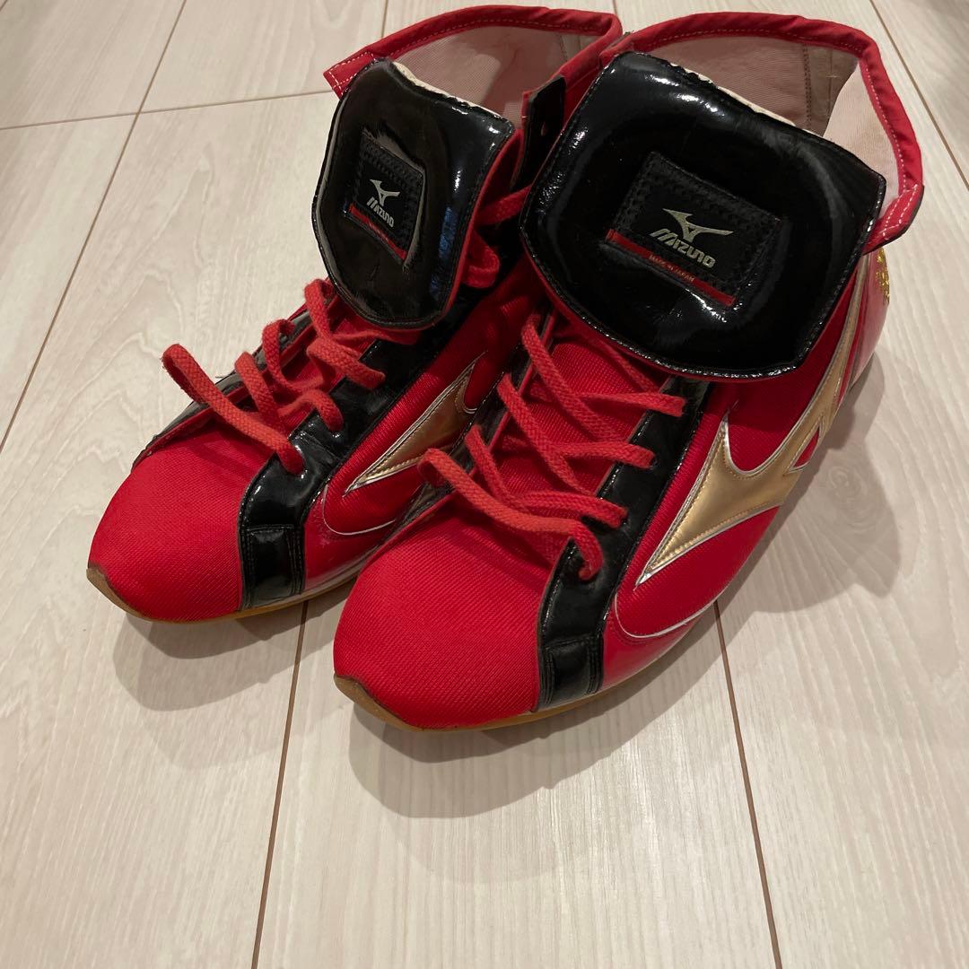 Mizuno ボクシングシューズ レッド/ゴールド　　サイズ27cm