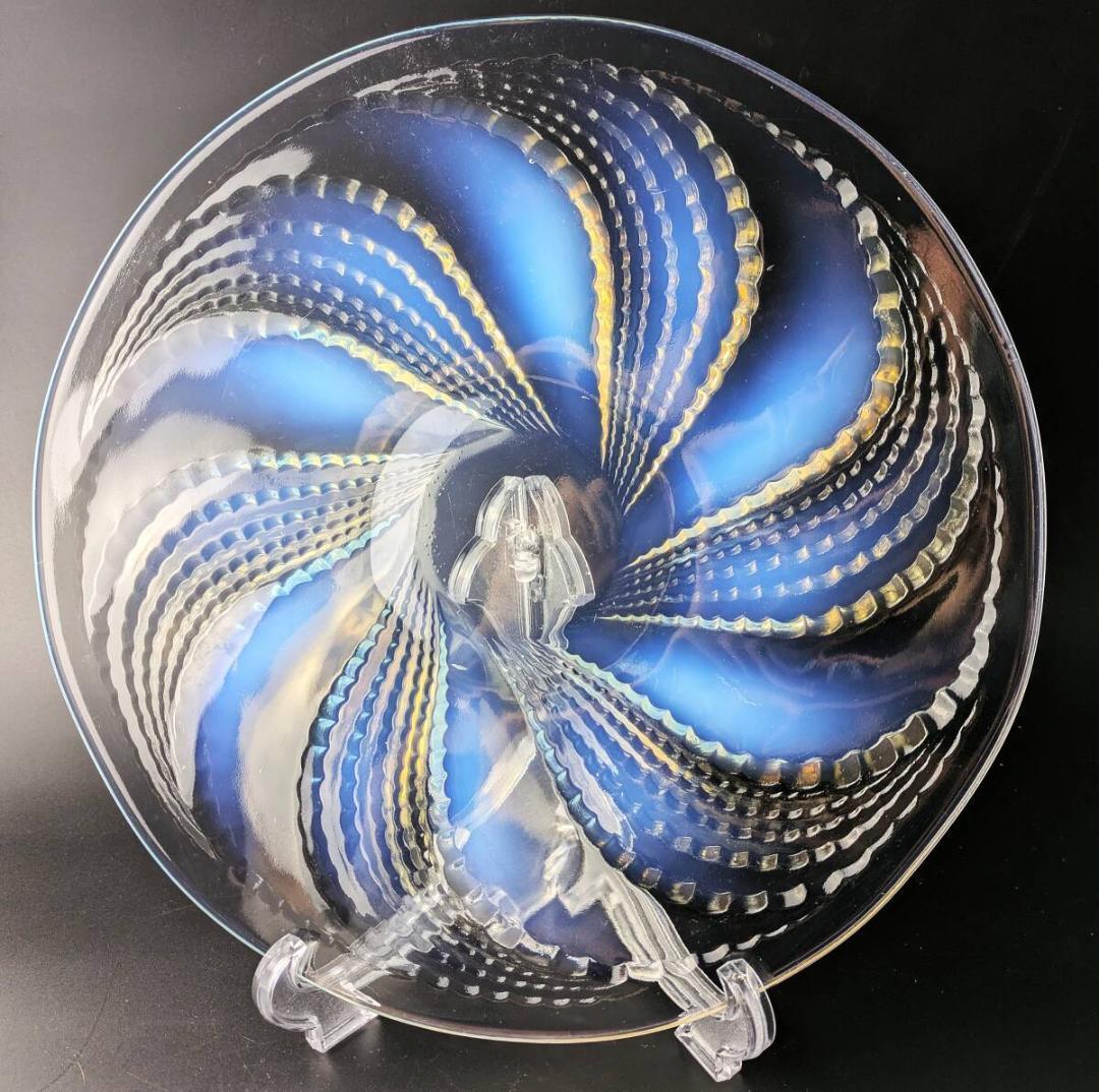 本人作 ルネ・ラリック フルロン 大皿 28cm オパルセント1935アールデコ