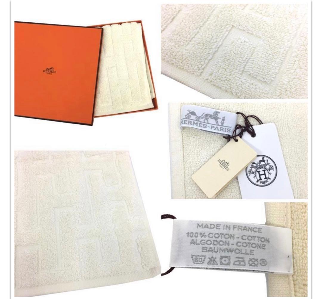 新品！ギフト包装済み【エルメス】カレ・タオル ハンカチ ステアーズ.ナチュラル