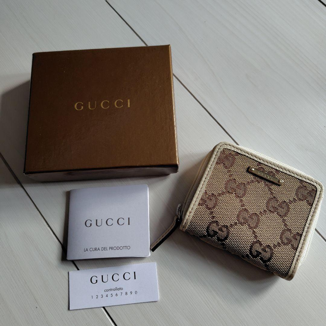 GUCCI ケース ベージュ キャンバス