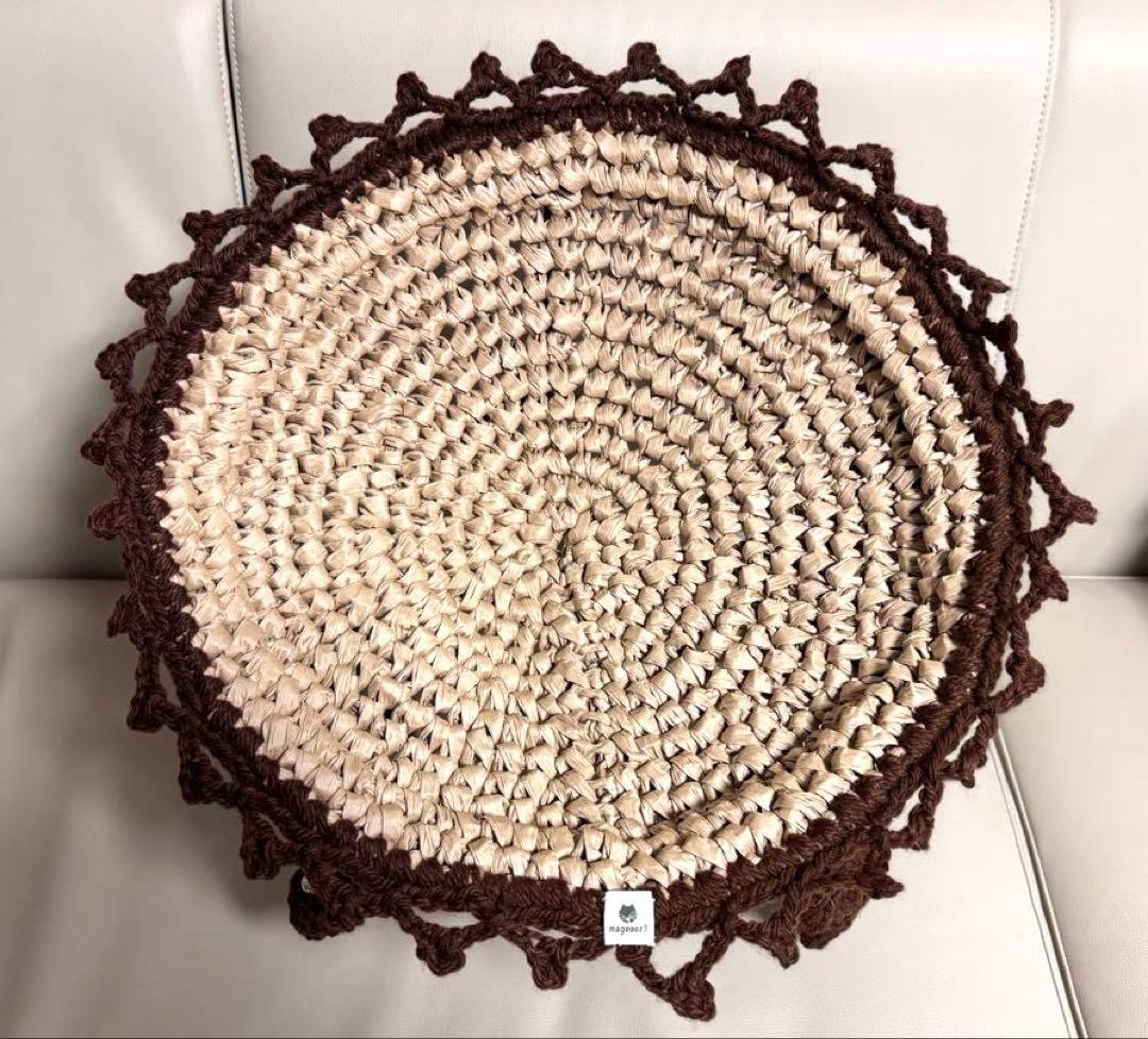 猫用　ベッド（ベージュ×ブラウン）　ハンドメイド　magoooz3