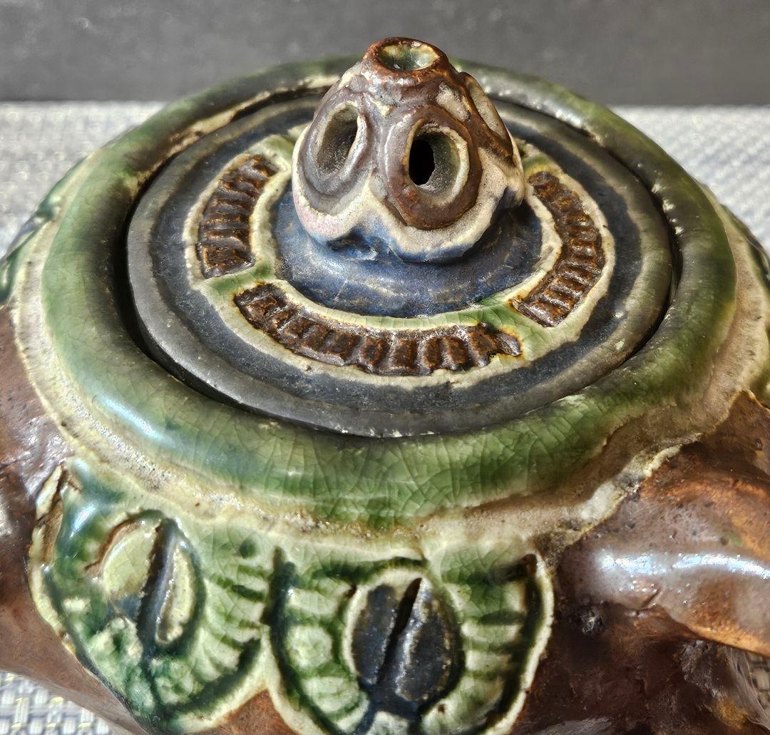 古琉球系　鉄釉　緑釉　青釉　急須　酒次 花入　オブジェ　酒器　カラカラ　壺屋焼