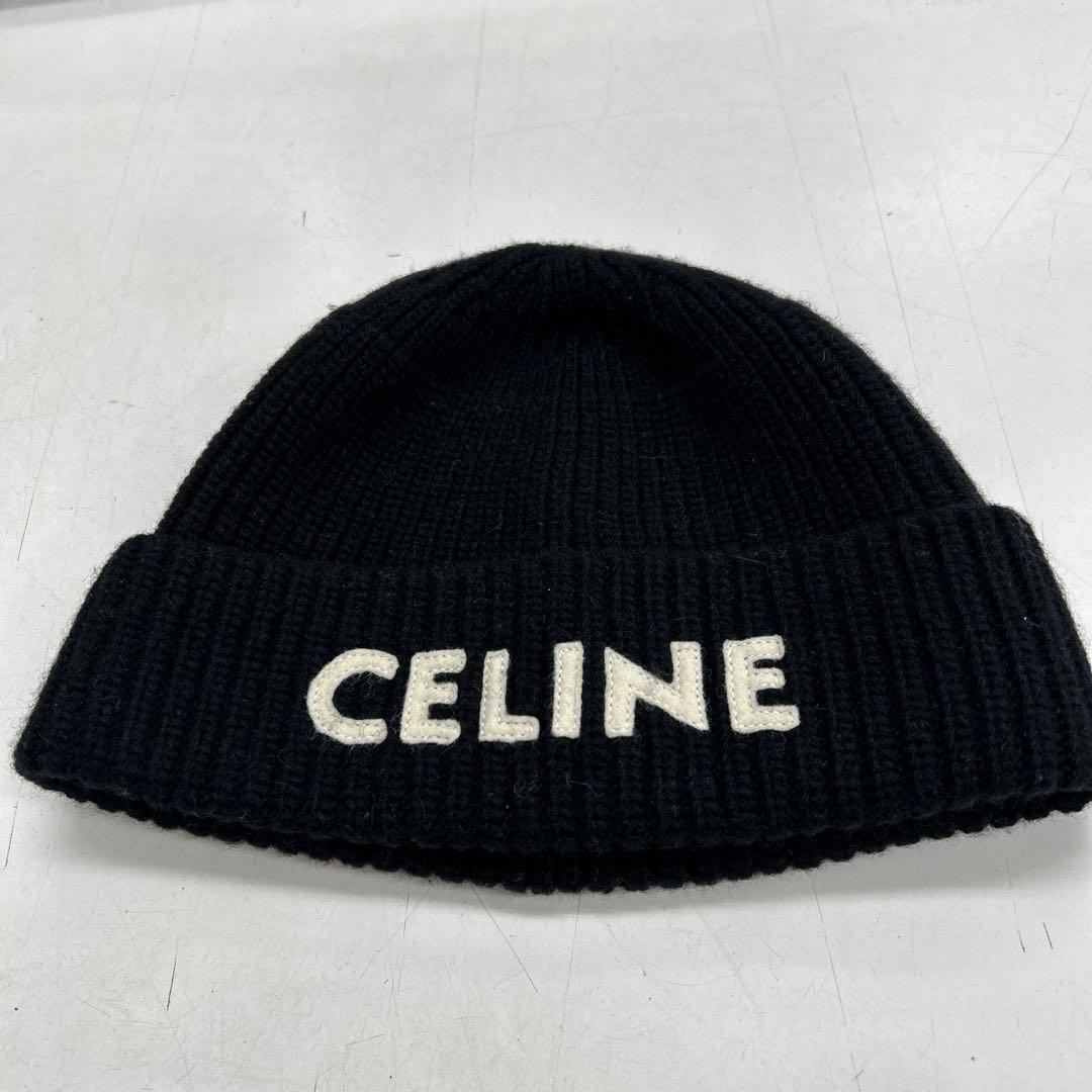 CELINE ニット帽 黒　セリーヌ　ビーニー　ユニセックス
