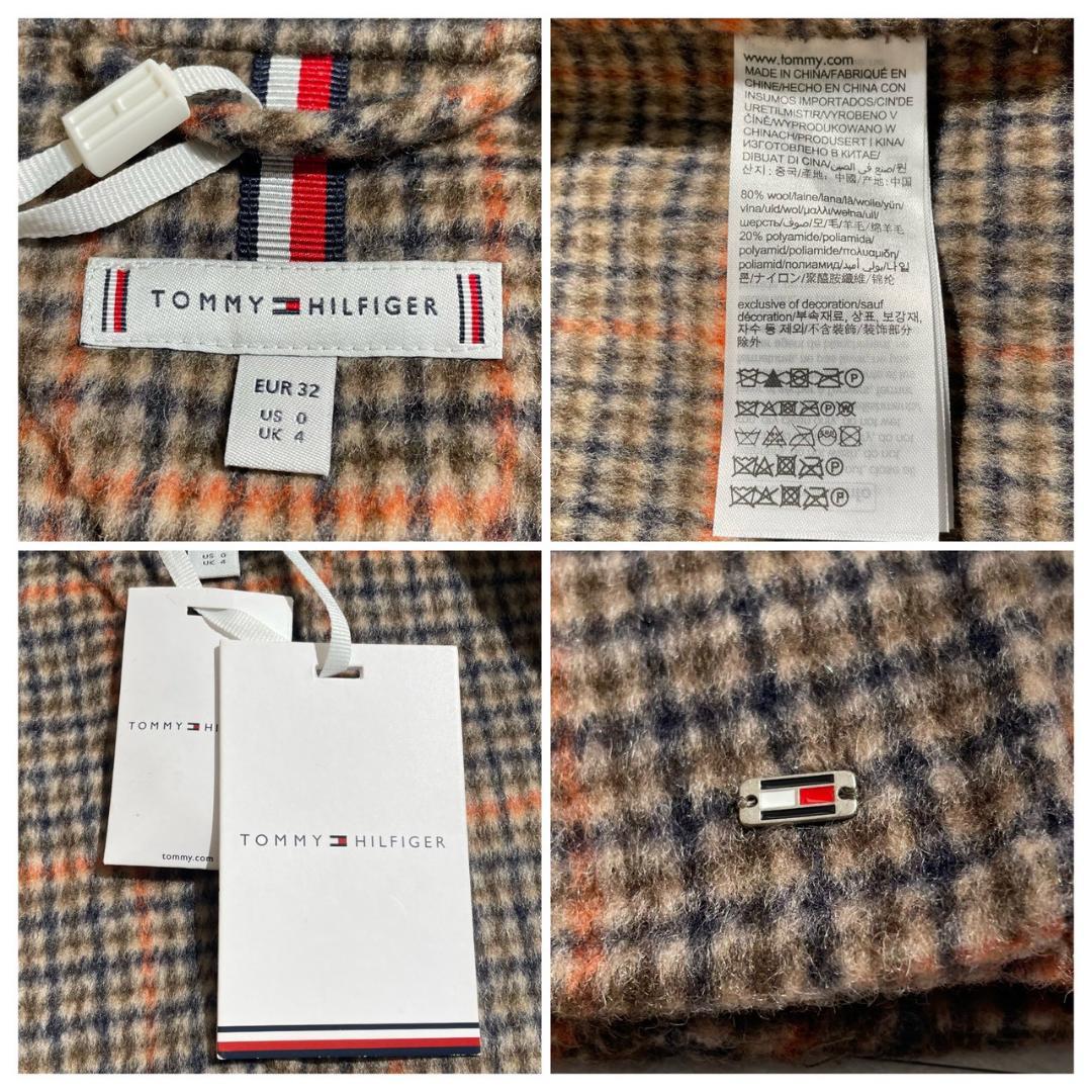 24aw　未使用　5万　トミーヒルフィガー　ウール　ダブル　チェックコート