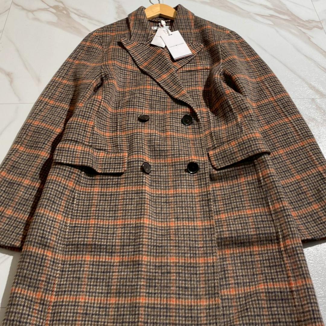24aw　未使用　5万　トミーヒルフィガー　ウール　ダブル　チェックコート