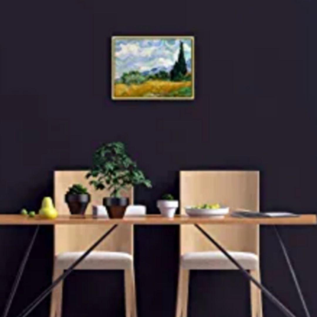 クロイヤー作品　絵画　『庭のデッキチェアに座るマリークロイヤー』　金縁フレーム付