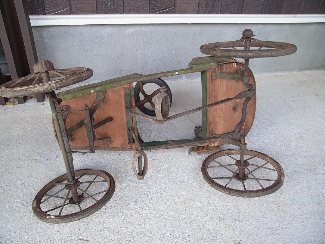 木製/ブリキ　子供用　ペダルカー　時代不明　アンティーク　レトロ