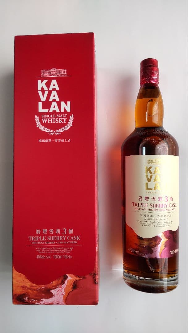 KAVALAN シングルモルトウイスキー トリプルシェリーカスク 1000ml♪